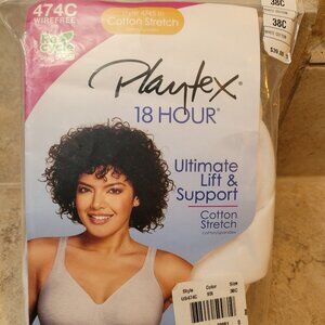 Playtex 18 Hour Ultimate Lift & Support Bra Size 38C White